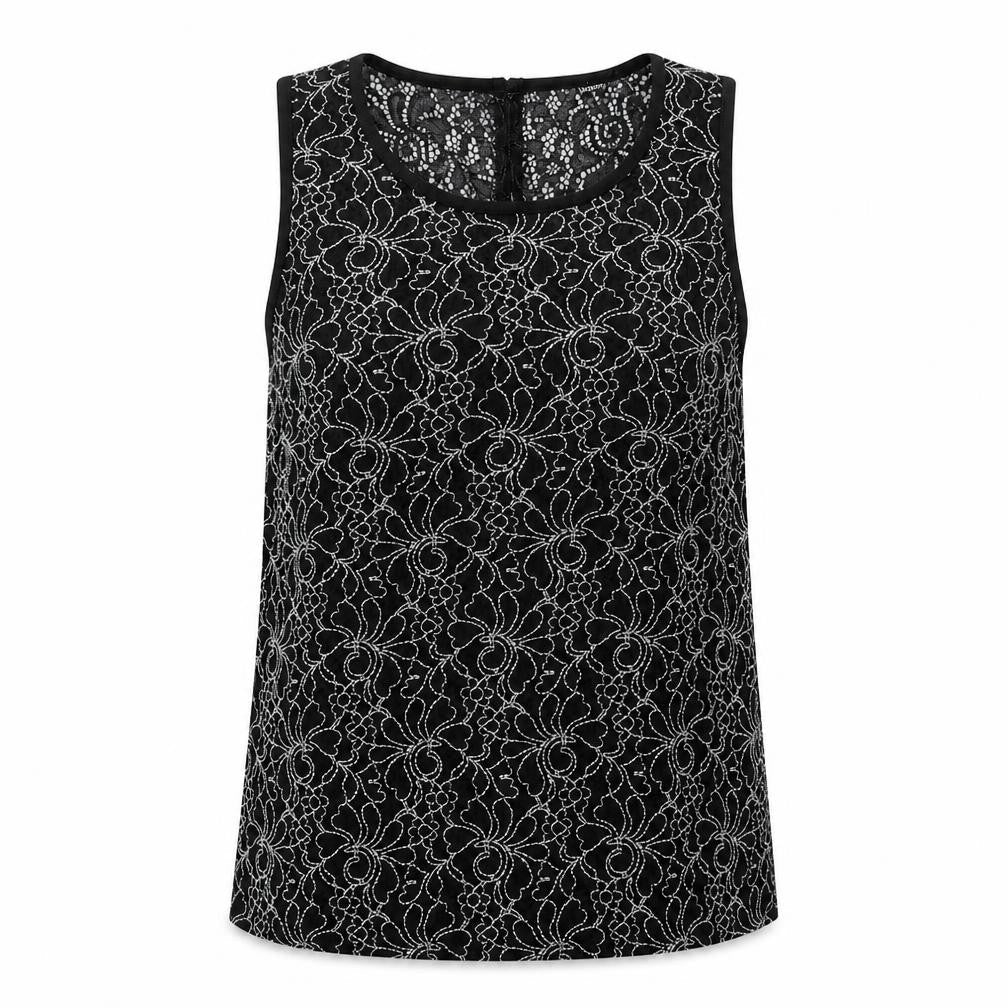 Papaya Womens Black Floral  Basic Blouse Size 10
