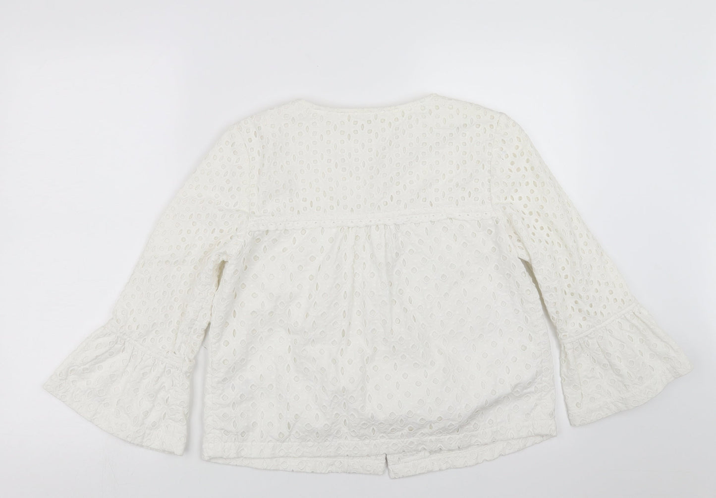Marks and Spencer Womens White Geometric  Jacket  Size 10