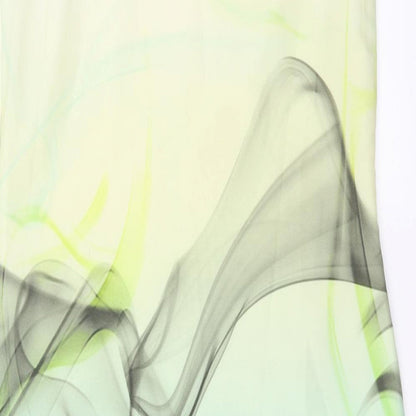 Brand and care label for Principles women’s green shift, size UK 8, - abstract design