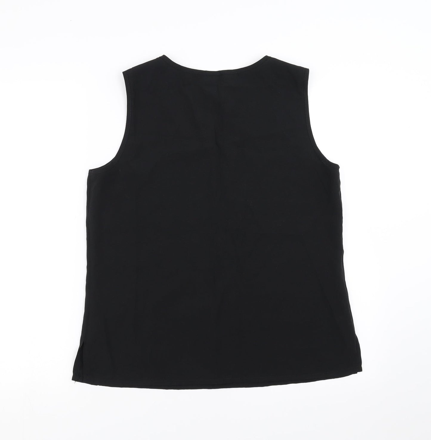 Preworn Womens Black   Basic Blouse Size 12