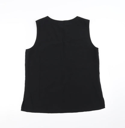 Preworn Womens Black   Basic Blouse Size 12