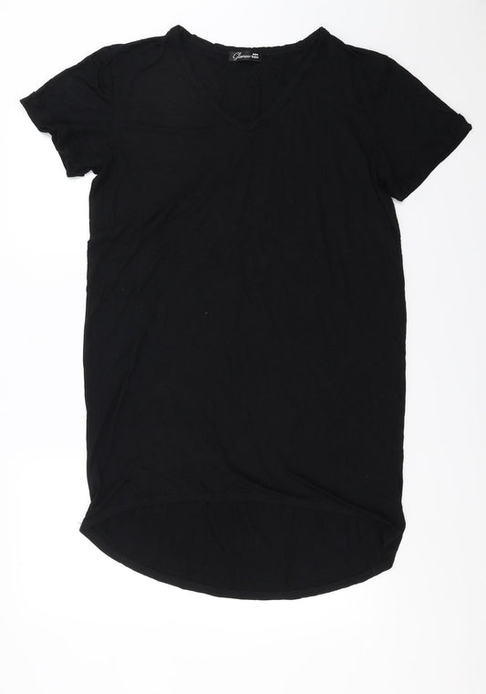 Glamour Babe Womens Black   T-Shirt Dress  Size M