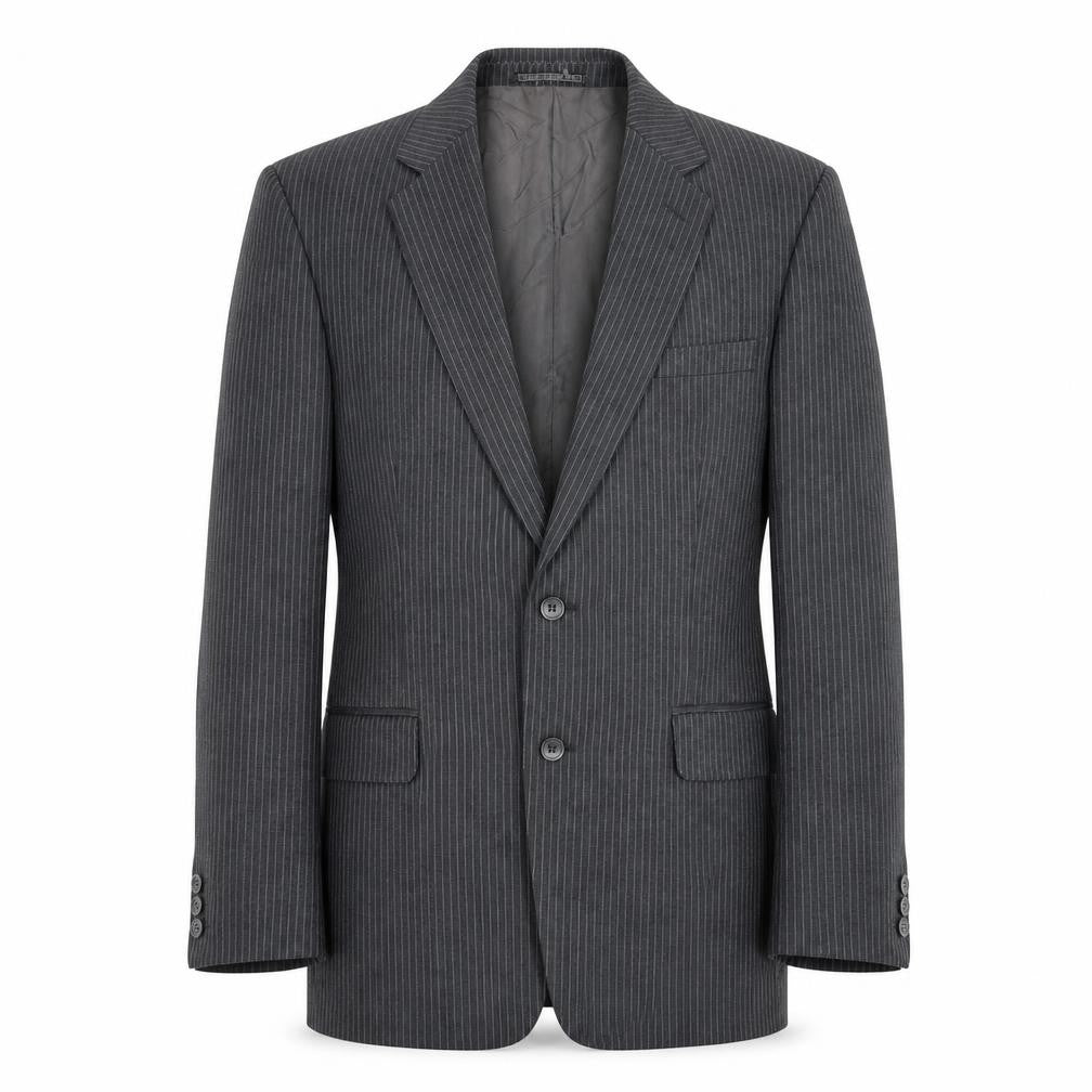 Charles Barker Mens Grey Striped  Jacket Suit Jacket Size 40