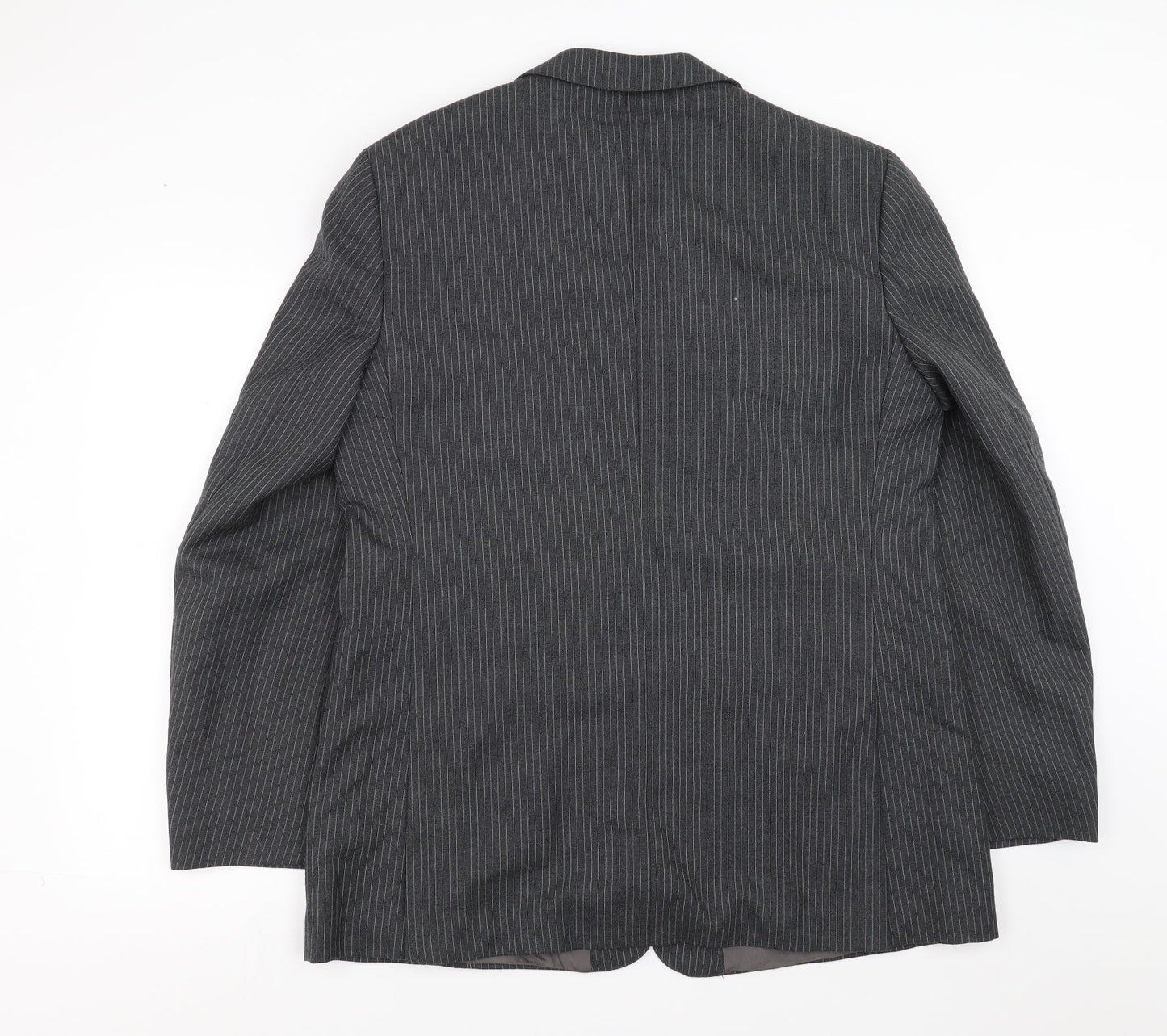 Charles Barker Mens Grey Striped  Jacket Suit Jacket Size 40