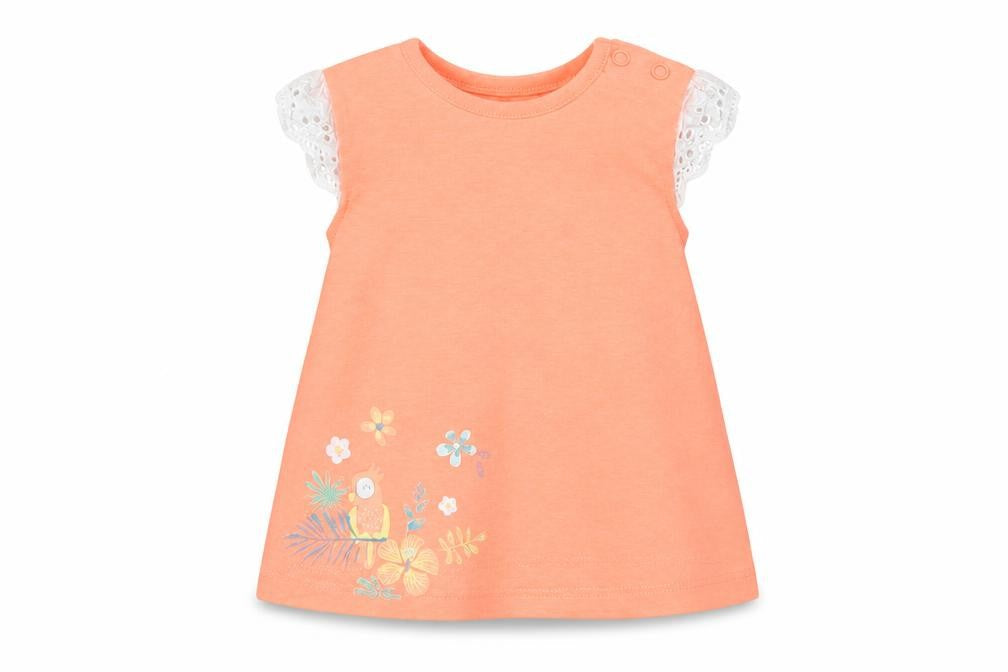 Nutmeg Girls Orange   Basic T-Shirt Size 3-6 Months