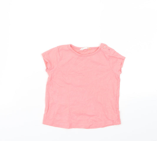 jhon lewis Girls Pink   Basic T-Shirt Size 3-6 Months