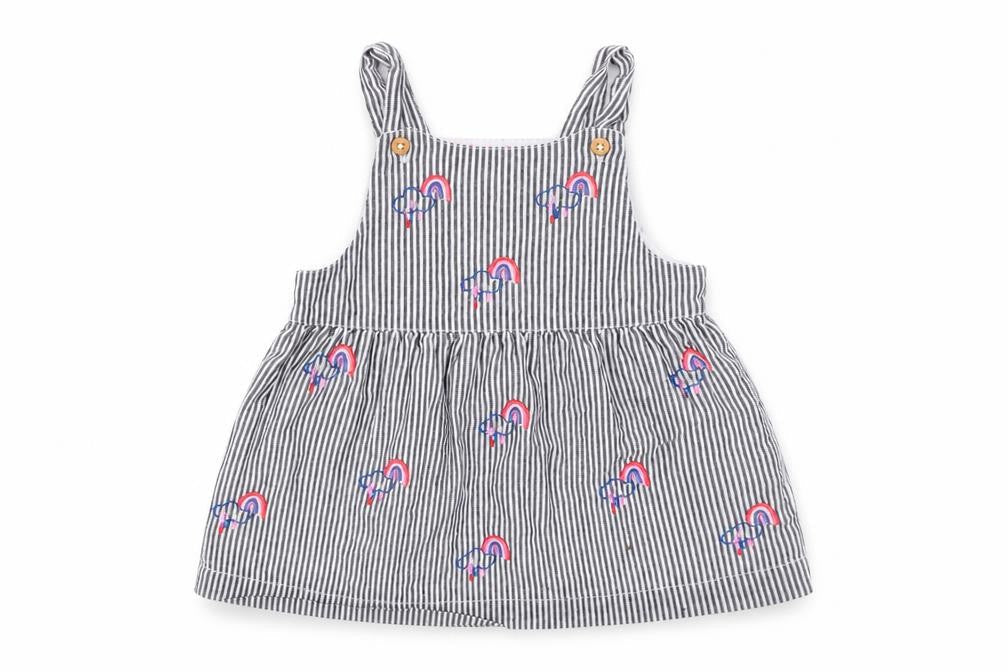 little ones Girls Black Striped  Jacket Dress  Size 3-6 Months