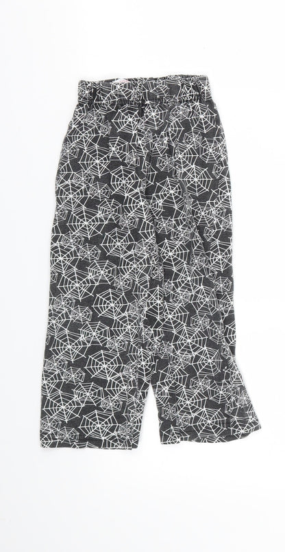 Disney Girls Black Animal Print  Jogger Trousers Size 3 Years