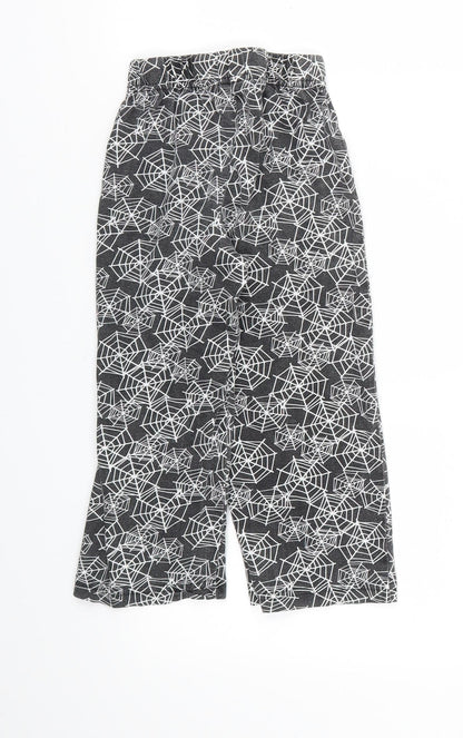 Disney Girls Black Animal Print  Jogger Trousers Size 3 Years