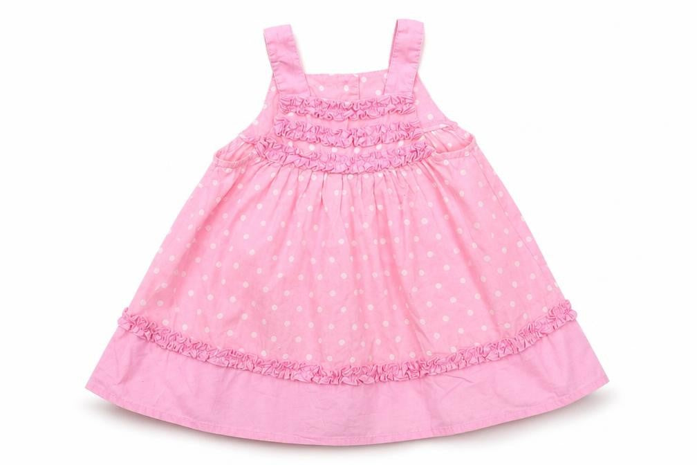 George Girls Pink Polka Dot  Fit & Flare  Size 3-6 Months