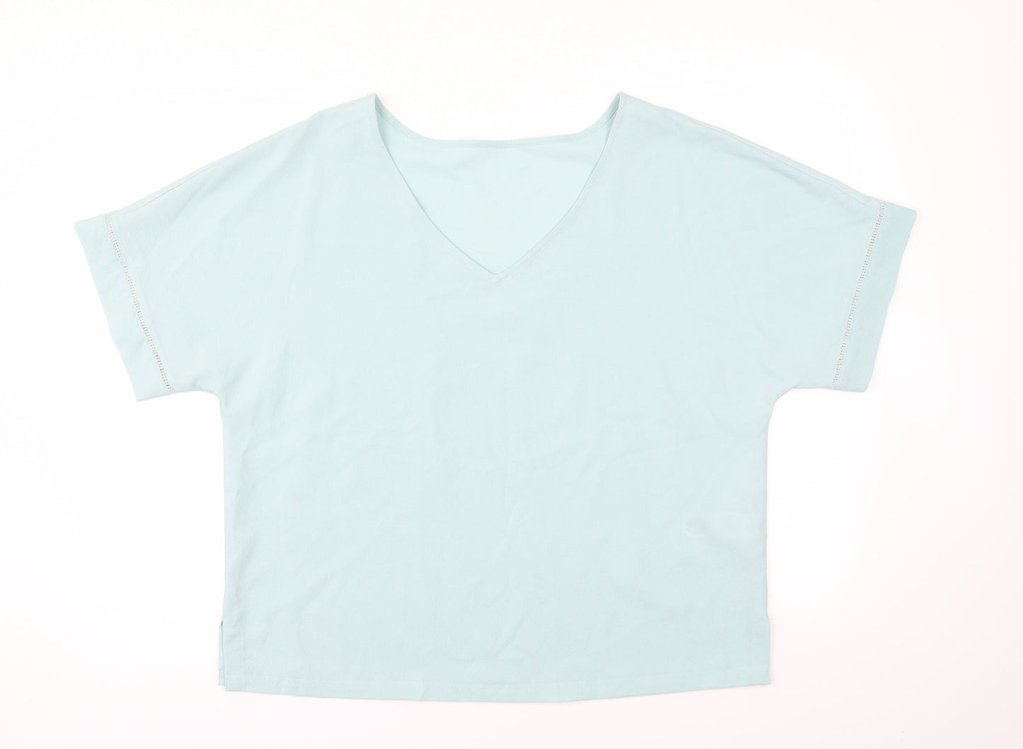 M&S Womens Blue   Basic Blouse Size 14