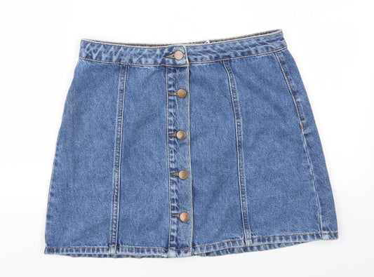 DENIM &CO  Womens Blue   A-Line Skirt Size 12