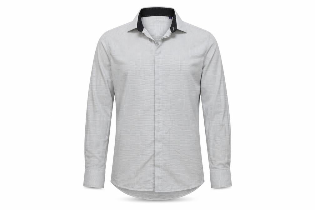 NEXT Mens White Geometric   Button-Up Size 15