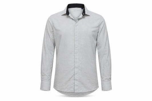 Next Mens White Geometric   Button-Up Size 15