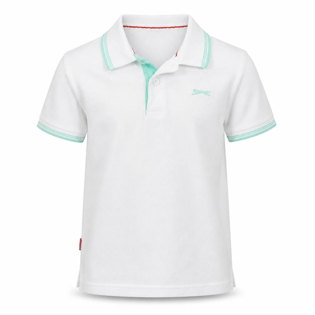 Slazenger Boys White   Basic Polo Size 7-8 Years