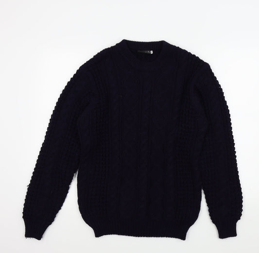 M.E.N.S KNITWEAR Mens Blue   Pullover Jumper Size S