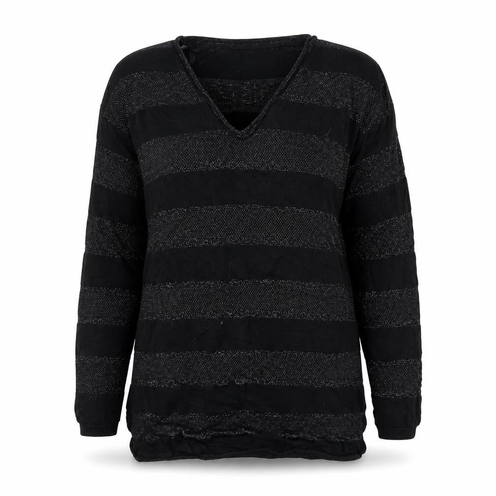 George Womens Black Striped  Pullover Jumper Size 10
