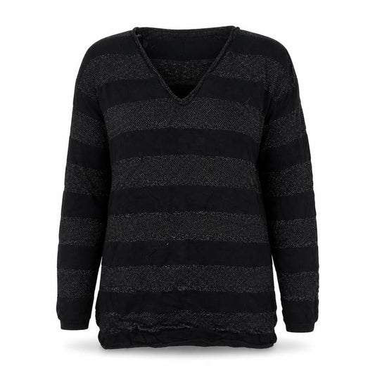 George Womens Black Striped  Pullover Jumper Size 10