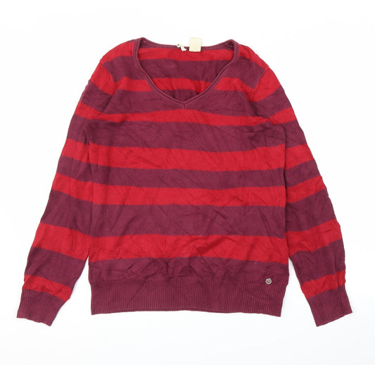 Preworn Womens Purple Striped  Pullover Jumper Size M