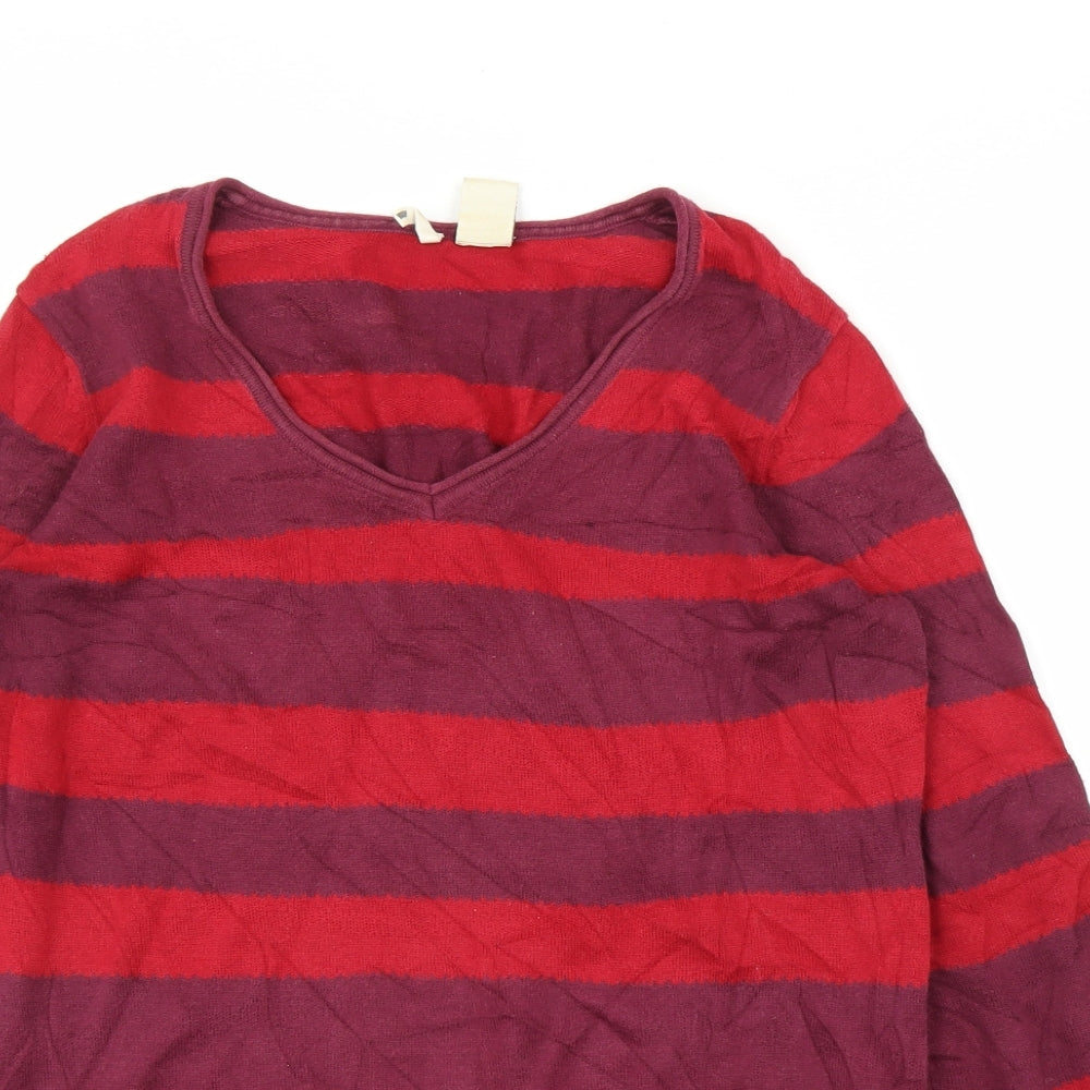 Preworn Womens Purple Striped  Pullover Jumper Size M