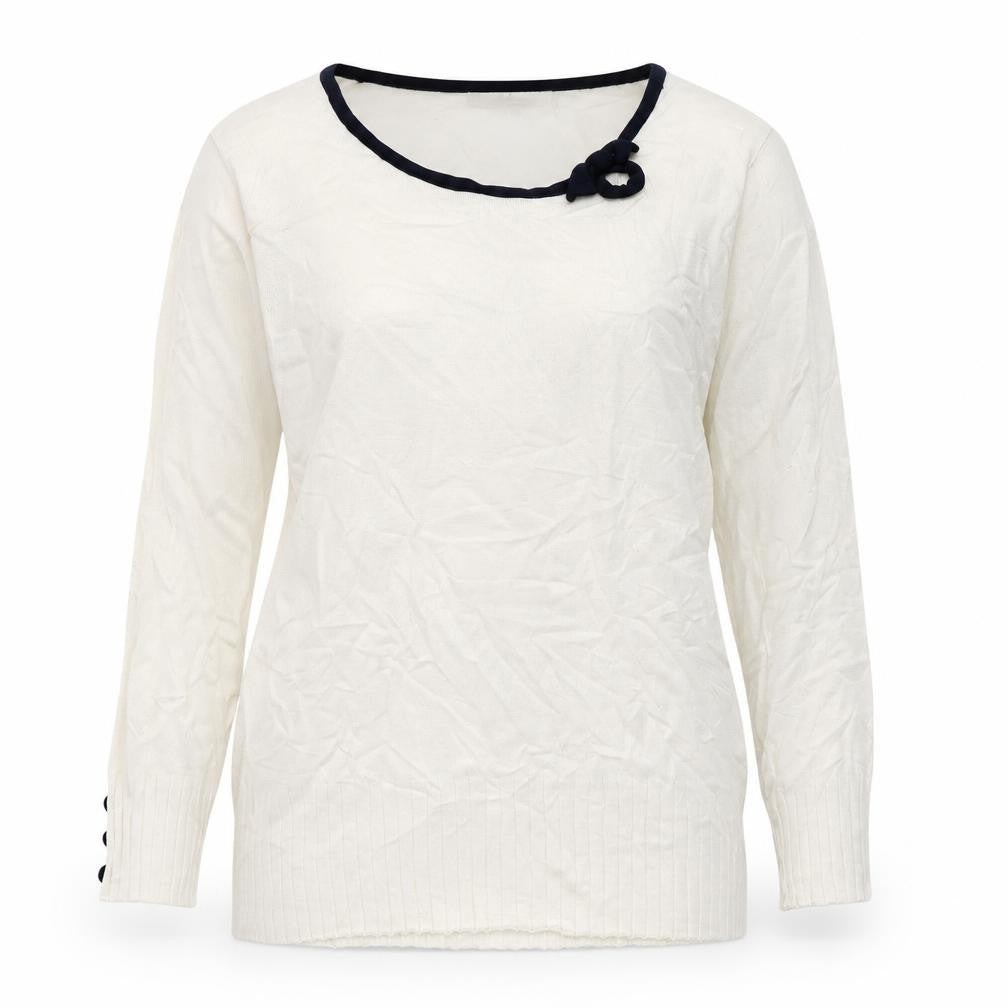 Isle Womens Ivory   Pullover Jumper Size L
