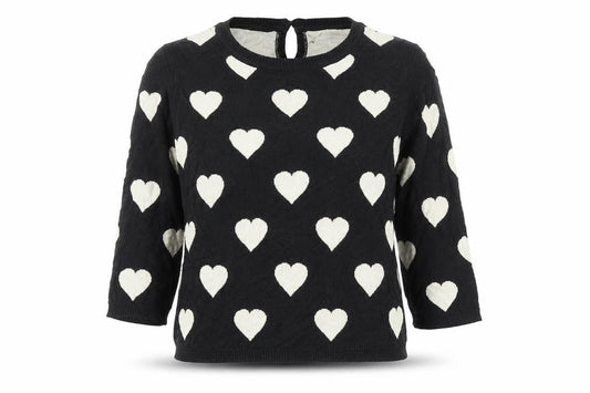 Next Womens Black   Pullover Jumper Size 10  - Loveheart