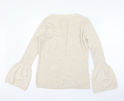 Preloved George Womens Beige   Pullover Jumper Size 10 - Back