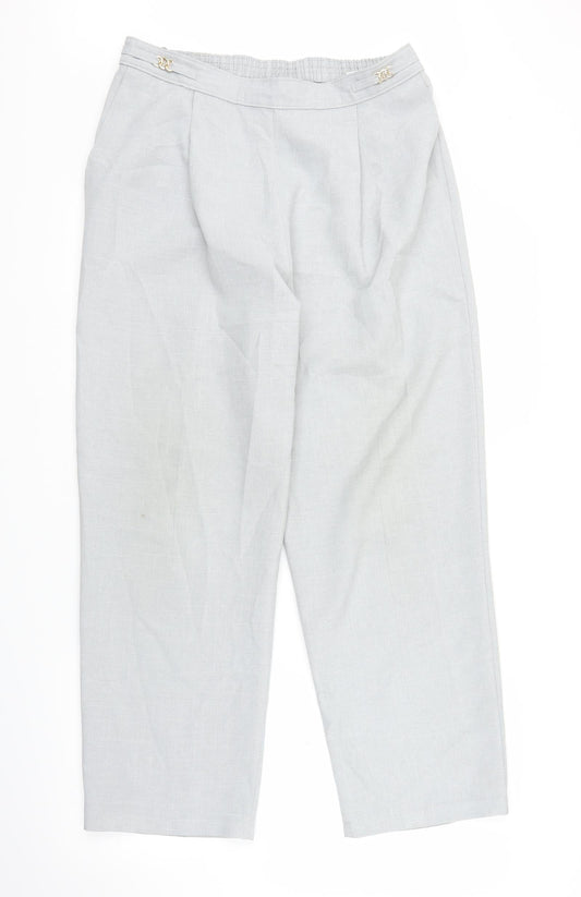 BHS Womens Grey   Capri Trousers Size 14 L24 in