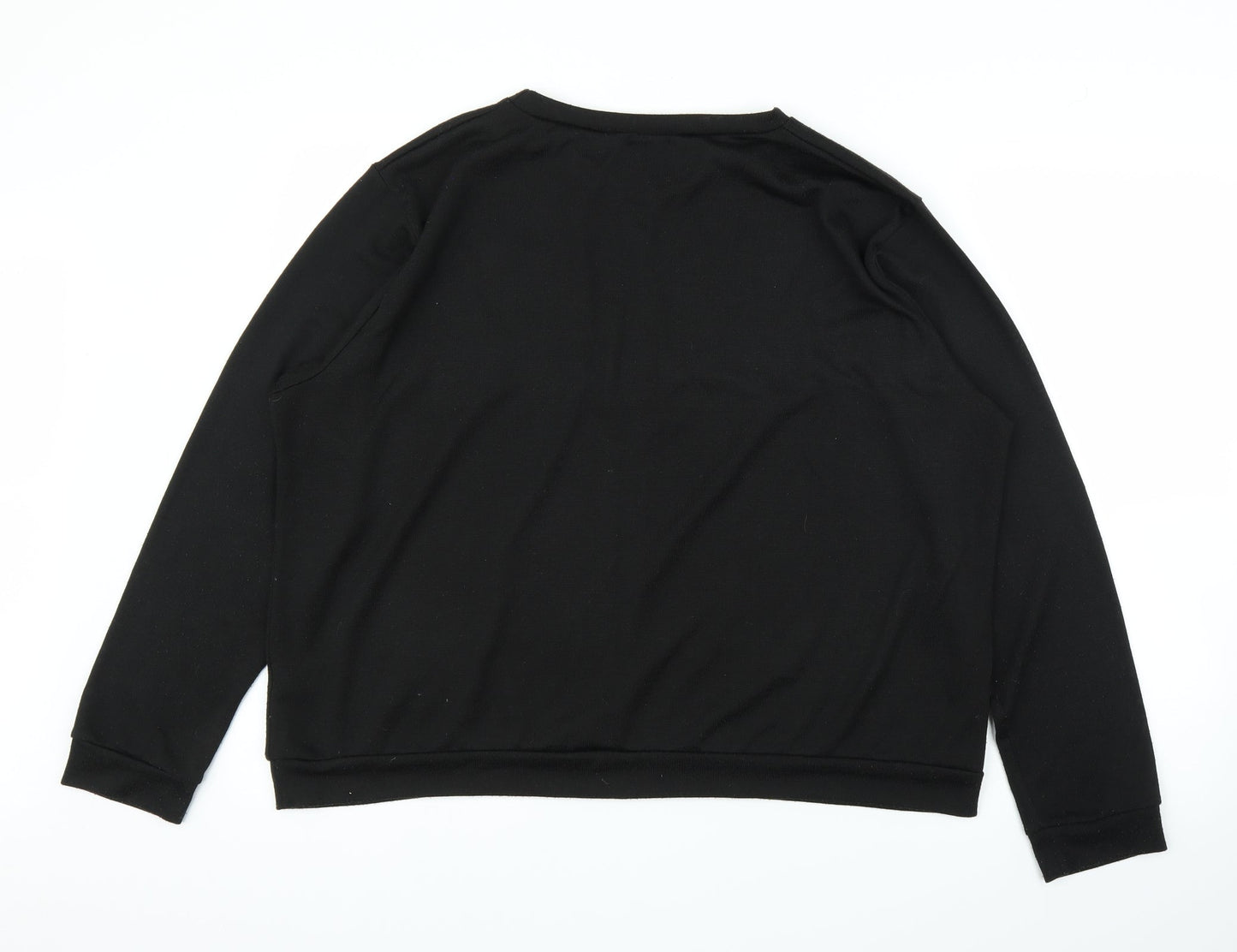 B. You Womens Black   Pullover Jumper Size 16