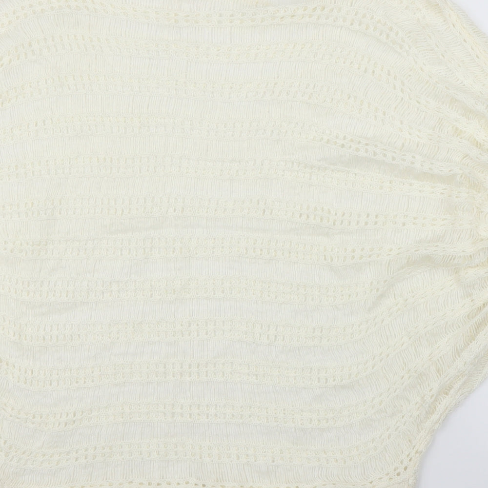 Krisp Womens Ivory   Cardigan Jumper Size M