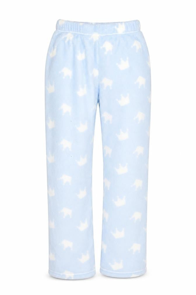 Primark Womens Blue Geometric  Trousers  Size 6 L29 in - Crown Print Loungwear