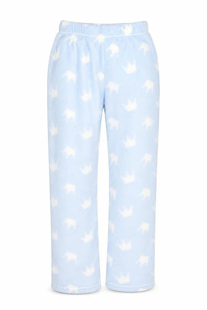 Primark Womens Blue Geometric  Trousers  Size 6 L29 in - Crown Print Loungwear