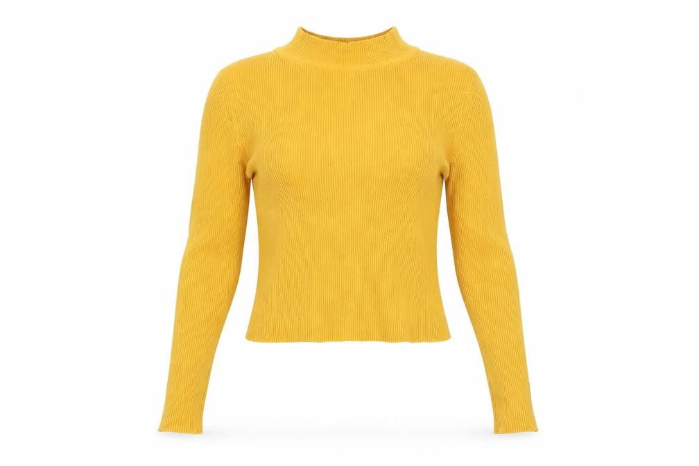 Select Womens Yellow   Basic T-Shirt Size 6
