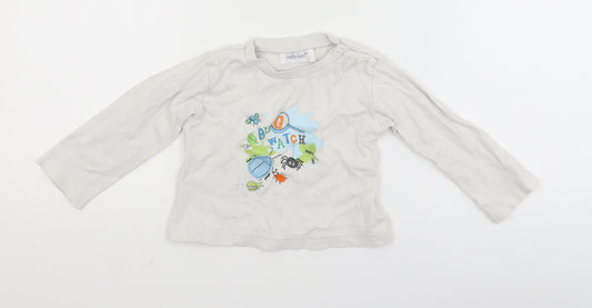 Early Days Baby White   Basic T-Shirt Size 12-18 Months  - bug watch