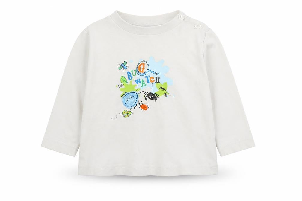Early Days Baby White   Basic T-Shirt Size 12-18 Months  - bug watch