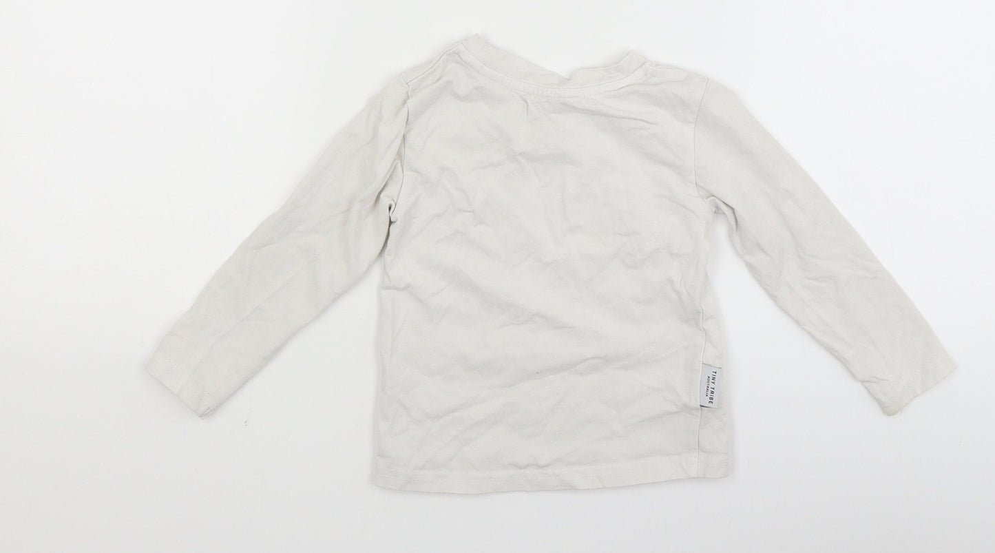 Tiny Tribe Baby White   Basic T-Shirt Size 12 Months  - cool vibes only