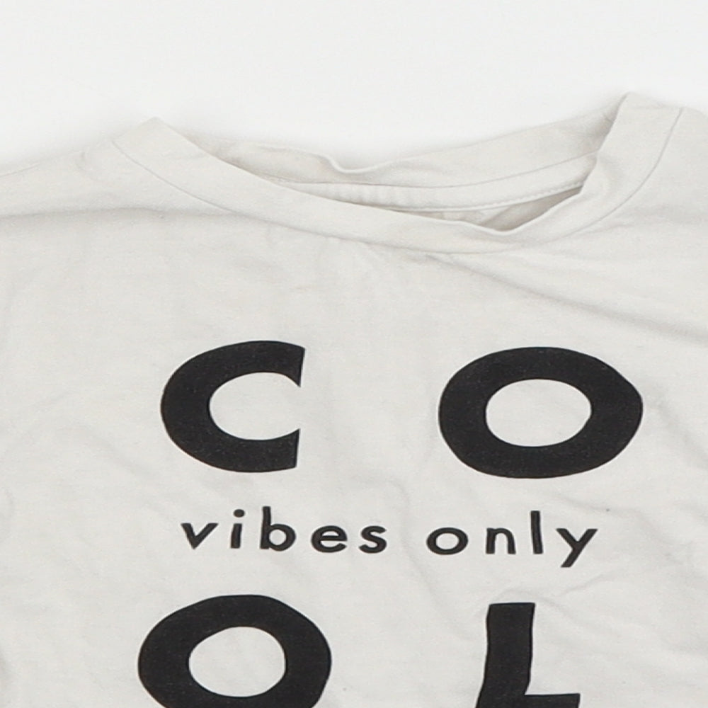 Tiny Tribe Baby White   Basic T-Shirt Size 12 Months  - cool vibes only