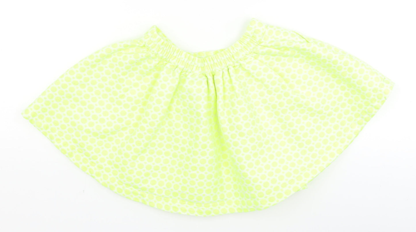 NEXT Baby Yellow Polka Dot  Flare Skirt Size 18-24 Months