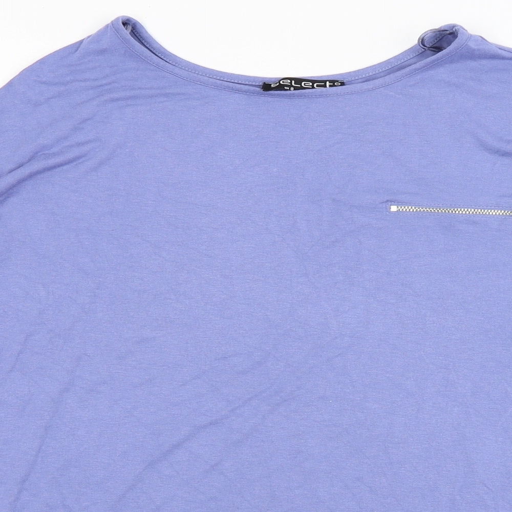 Select Womens Purple   Basic T-Shirt Size 8