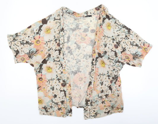 George Womens Pink Floral  Cardigan Jumper Size 12