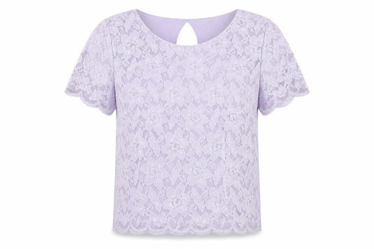 Fashion  Womens Purple Floral  Basic T-Shirt Size 14