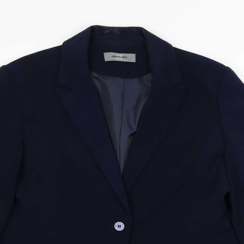 AMARANTO  Womens Blue   Jacket Blazer Size 14