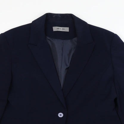 AMARANTO  Womens Blue   Jacket Blazer Size 14