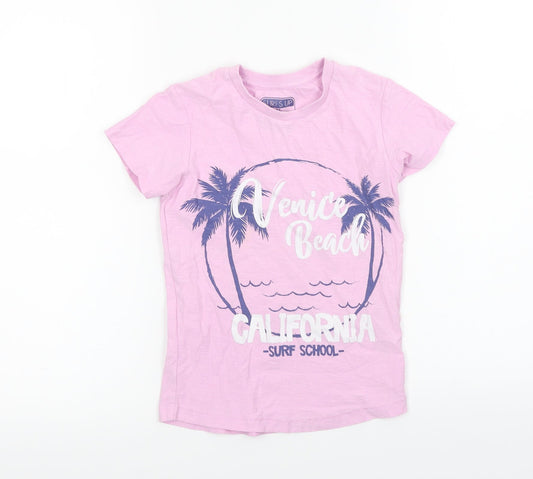 surfs up Girls Pink   Basic T-Shirt Size 5 Years