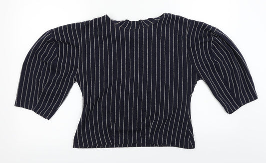 NEXT  Womens Blue Striped  Basic T-Shirt Size 10