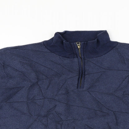 Preloved TU Womens Blue   Henley Jumper Size XL - Detail