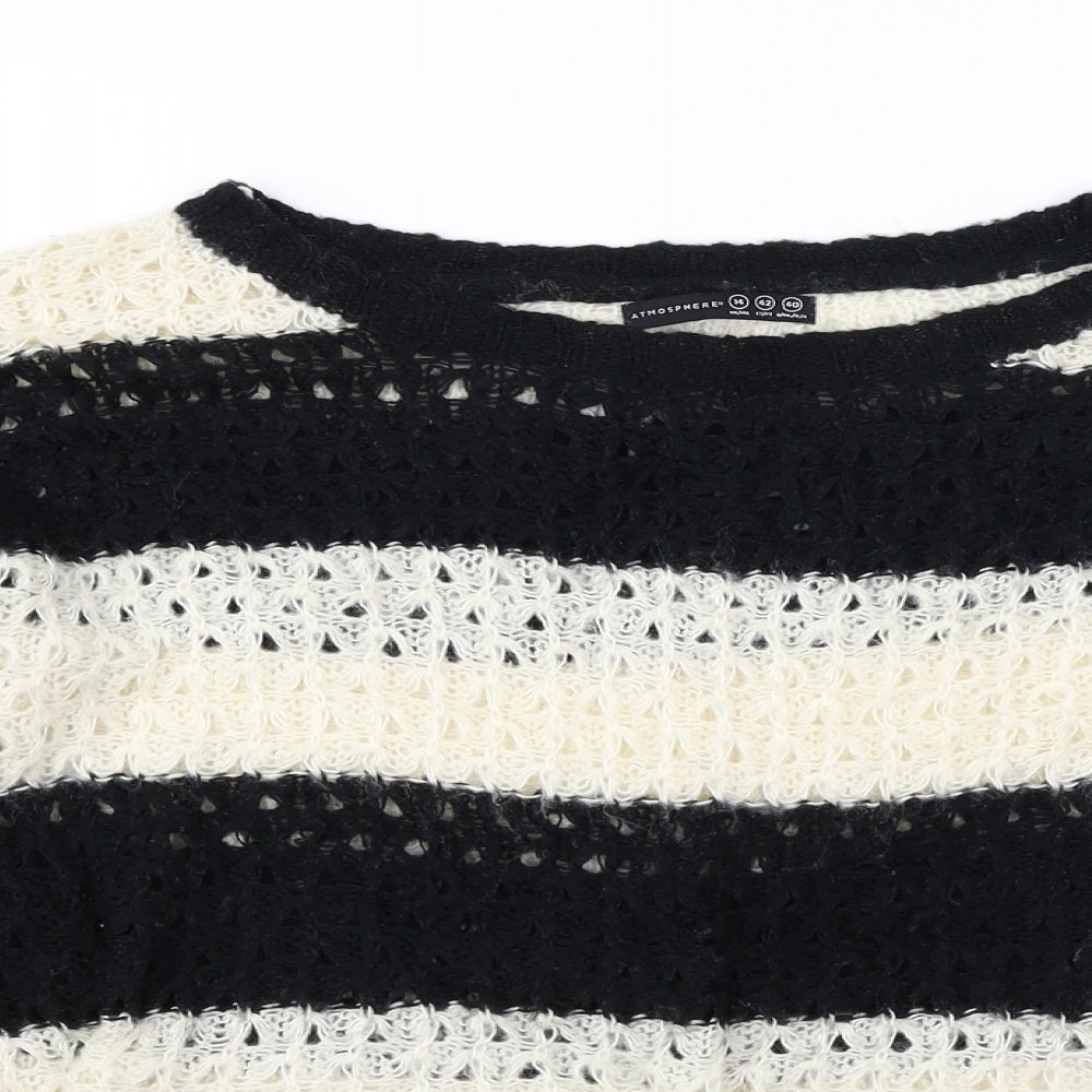Atmosphere  Womens Beige Striped  Pullover Jumper Size 14