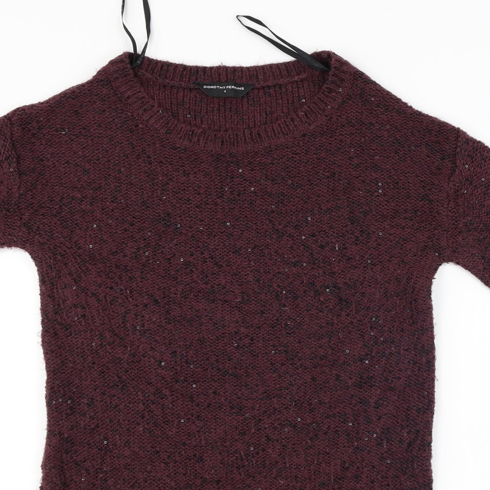 Dorothy Perkins Womens Purple   Pullover Jumper Size S