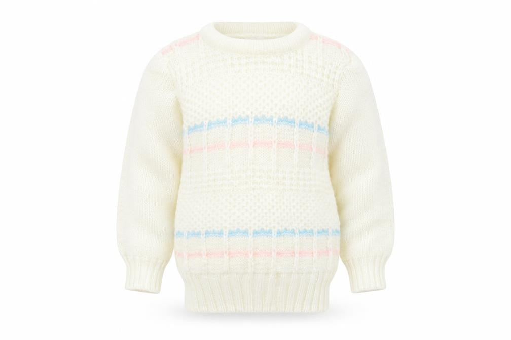 Preworn  Girls Ivory   Pullover Jumper Size 2-3 Years