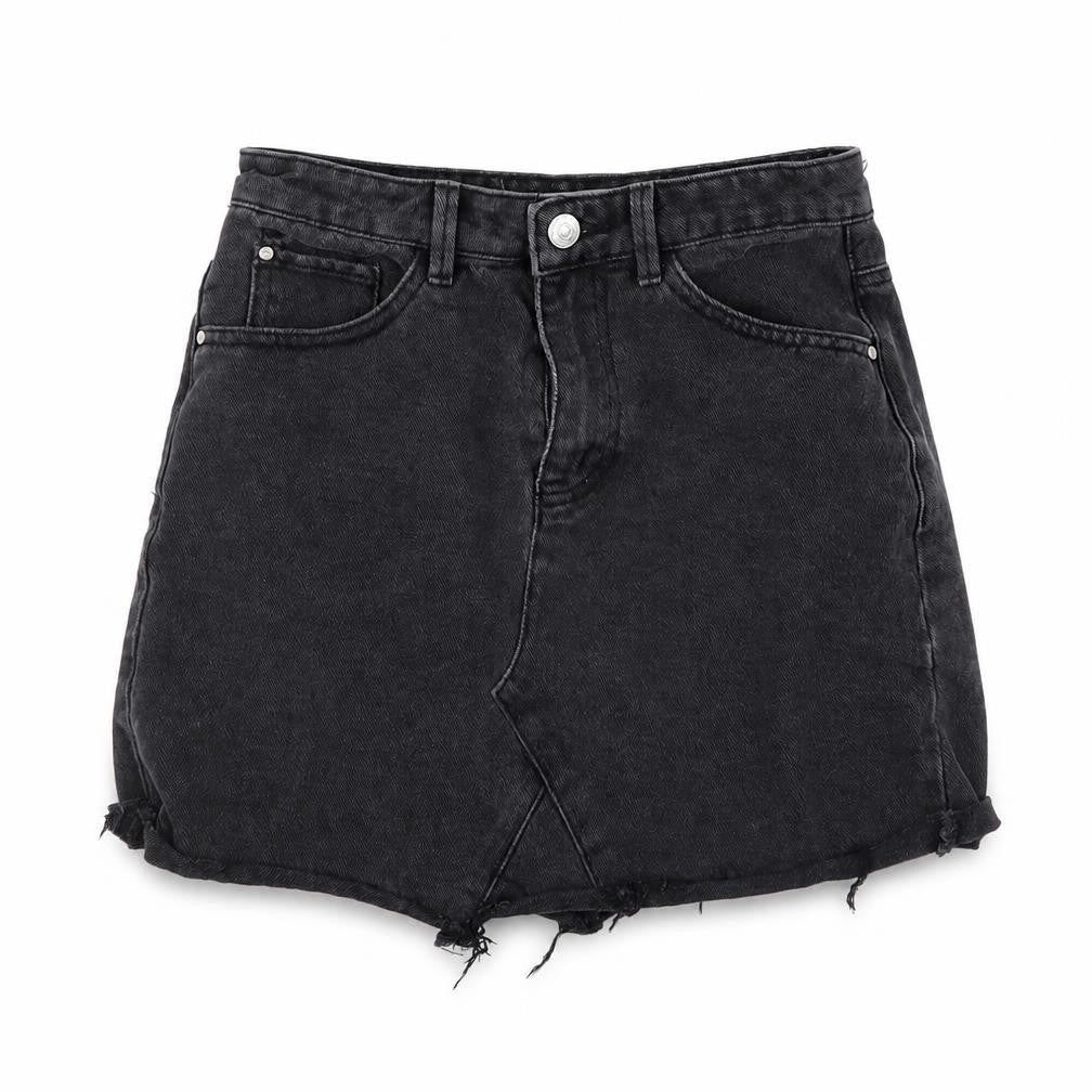 Primark Womens Black  Denim Mini Skirt Size 6